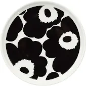 Marimekko Unikko tallerken Ø13,5 cm Black-White
