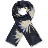 Masai Sjal 'Arendari' lysebeige / violetblå / sort