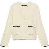 Vero Moda Cardigan 'VMGold' creme / sort