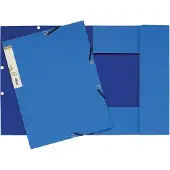 Exacompta Elastikmapper, Forever, A4, 3-klap, blå, pakke med 25 stk