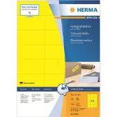 Herma Special - Papir - mat - permanent selvklæbende - gul - 70 x 37 mm 2400 etikette(r) (100 ark x 24) etiketter
