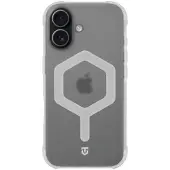 Tactical iPhone 17 MagForce Hexagon Cover - MagSafe-kompatibel - hvid / gennemsigtig