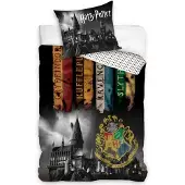 MCU Harry Potter Hogwarts Mørkt Sengetøj, 100 procent bomuld