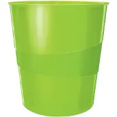 Leitz Papirkurv Plus 15L WOW grøn - (6 stk.)