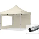 TOOLPORT 3x3m, aluminium, easy-up-pavillon, 2 sidedele, creme