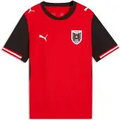 Puma Austria 2026 Home Jersey Youth, Shop, Red/Black, 13-14Y