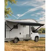 Vevor Motoriseret RV Markise Komplet Sæt, 19' Udtrækkelig Markise med Aluminiumslegeringsramme, Udendørs Trailer Markise, Passer til De fleste RV'er (Black Fade)