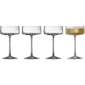 Usorteret Carla champagneglas i krystalklart glas Zero 260 ml - 4 stk 12269