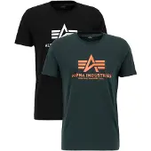 Alpha industries Basic T-shirt Med Korte ærmer 2 Enheder