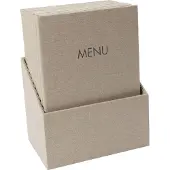 Sigel menumapper DIN A4, 2 ærmer beige, 10 stk (SM208)