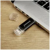 Intenso Twist Line - USB flashdrive - 128 GB - USB 3.2 Gen 1 / USB-C - antracit (sort)
