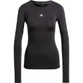 Adidas Funktionsbluse 'TECHFIT Long Sleeve Training' sort / hvid