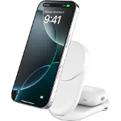 Belkin UltraCharge 25w Qi2 2in1 Magnetic Charger plus USB-C - White