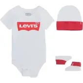 Levi's Kids Sparkedragt/Body 'Classic Batwing Infant 3pc Set' hvid