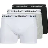 Jack & Jones Boksershorts 'JACSOHO' grå-meleret / sort / hvid