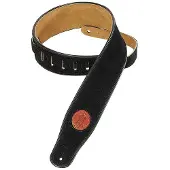 Levys Leathers MSS3-BLK 2.5" Suede Leather Guitar Strap Black