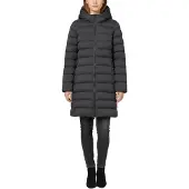 Ecoalf ECOALFtil kvinder. MCWGAJKCRONU0987W25-319 Cronulla Coat sort (S), Casual, Polyester, Bæredygtig