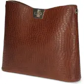 Caprice Handbag, brown, made of Leather and textile, Size 1