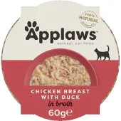 Applaws Cat - Kyllingebryst & And Skåle - 10 x 60 g