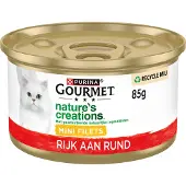Gourmet Nature's Creations med oksekød vådfoder til katte (85 g)