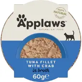 Applaws Cat - Tunfyldte & Krabbe Potte - 10 x 60 g