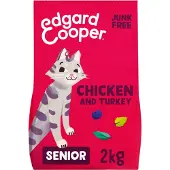 Edgard & Cooper Senior Cat - Fritgående kylling og kalkun - Kibbles - 2 kg