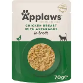 Applaws Natural i bouillon 12 x 70 g - Kyllingebryst med asparges
