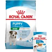 Royal Canin Mini Puppy Hundefoder Pakkeaftale - 8kg + 12 x 85 g