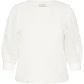 KAFFE CURVE Bluse 'KCBella' naturhvid