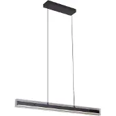 QAZQA Moderne pendellampe sort med røgglas inkl. LED Easylift - Catch