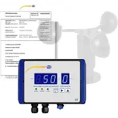 Pce Instruments Anemometer Kalibreret (ISO) 0 til 50 m/s