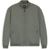 BOSS BOSStil mænd. 50555846 Grå afvisende bomberjakke (58), Casual, Polyester, Lange ærmer