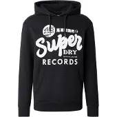 Superdry Sweatshirt 'RECORDS' lysegrå / sort