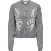 JDY Cardigan 'JDYJeella' lysebeige / mørkegrå