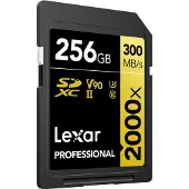 Lexar Professional GOLD Series - Flashhukommelseskort - 256 GB - Video Class V90 / UHS-II U3 / Class10 - 2000x - SDXC UHS-II
