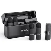 Boya BY-V4D, Clip-on mikrofon, 20 - 20000 Hz, 16 Bit, 48 kHz, 80 dB, Trådløs
