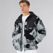 Bench Herre Sableo Fleece Hættetrøje Sort Camo