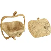 Maximex frugtkurv i bambus, foldbar, Ø 22,5 x 30 cm