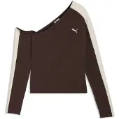 Puma T7 Asymmetric Top Women, Clothing, Chocolate Brown, XS