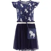 Happy girls Kjole navy / blandingsfarvet