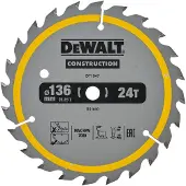 DeWalt Dt1947-qz Rundsavsklinge Til Træ 136x10 Mm