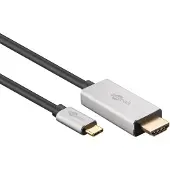 Goobay 60175, 3 m, USB Type-C, HDMI Type A (Standard), Hanstik, Hanstik, Lige