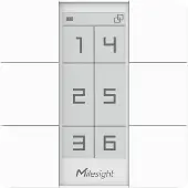 Milesight LoRaWAN CoWork smart scene-knap med e-ink-skærm WS156-868M