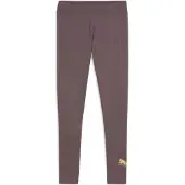 Puma ESS METALLIC Leggings Women, Clothing, Raisin/Metallic Gold, M