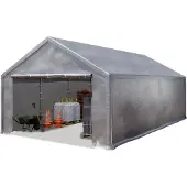 TOOLPORT 4x8m PE lagertelt, grå