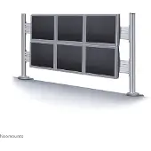 NeoMounts FPMA-DTB200 - Monteringssæt (værktøjslinje) - fikseret - for 6 LCD displays - sølv - skærmstørrelse: 10-24 - klemmemonterbar