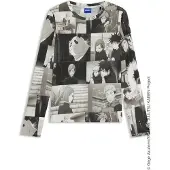HUGO Diraluna 10273680 Blue T-shirt Med Lange ærmer