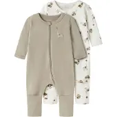 Name it Natdragter - Noos - 2-pak - Jet Stream/Aluminu - - 3 år (98) - Natdragt