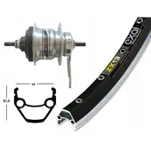 BikeParts Exal Zx 19 Skid Shimano Nexus 7s Baghjul Til Landevejscykel