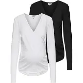 ONLY Maternity Bluse 'OLMJoy' sort / hvid